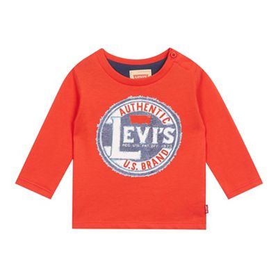 Levi's Baby boys' red logo stamp print t-shirt